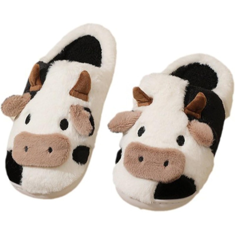 Men'S Shoes Slip On - Slippers For Women,Cow Slippers,Womens Fuzzy Slippers,Cute