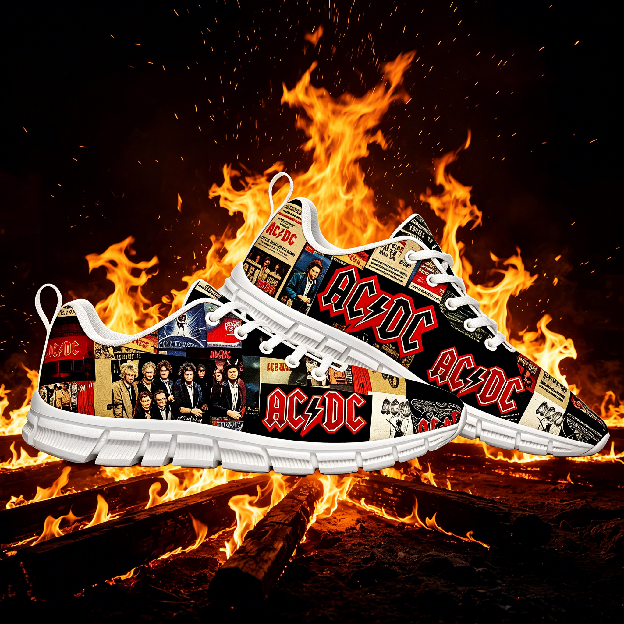 AC Rock Band DC Custom Printed - Men'S Shoes Dc avaliação e preço