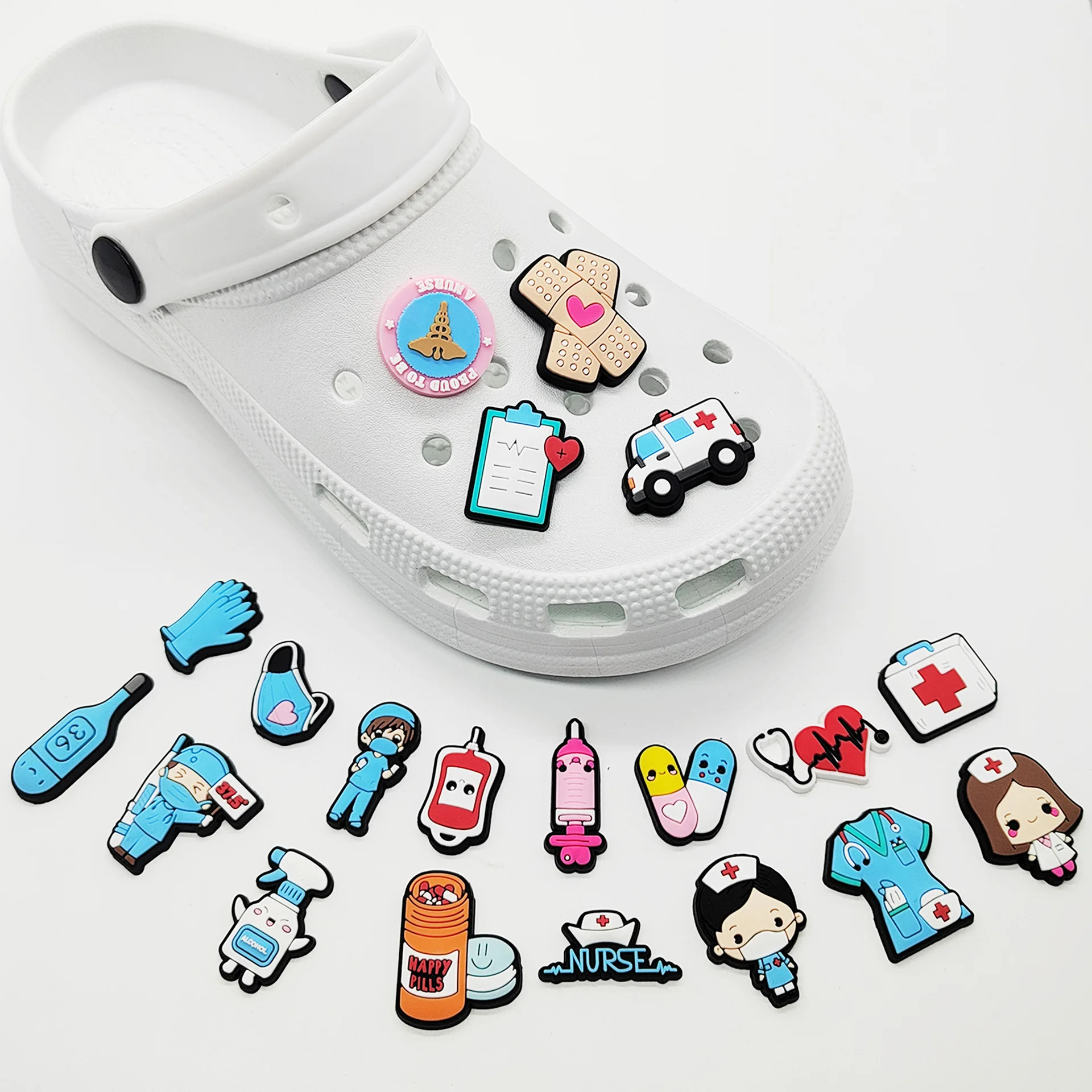 New 1pcs PVC Shoe Charms for C - Men'S Shoes Crocs avaliação e preço