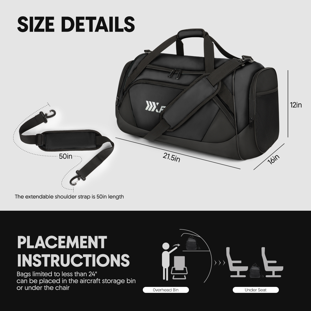 Travel Duffle Bag for Men Wome - Men'S Shoes York avaliação e preço