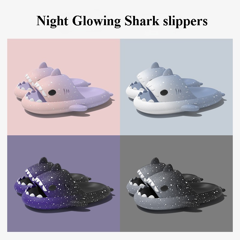 Cute Cartoon Shark Slippers Fo - Men'S Shoes Slip On avaliação e preço