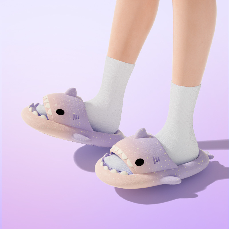 Cute Cartoon Shark Slippers Fo - Men'S Shoes Slip On avaliação e preço