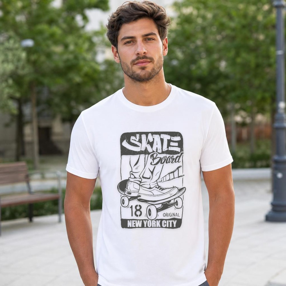 Men Summer Tee Skateboard Grap - Men'S Shoes York avaliação e preço