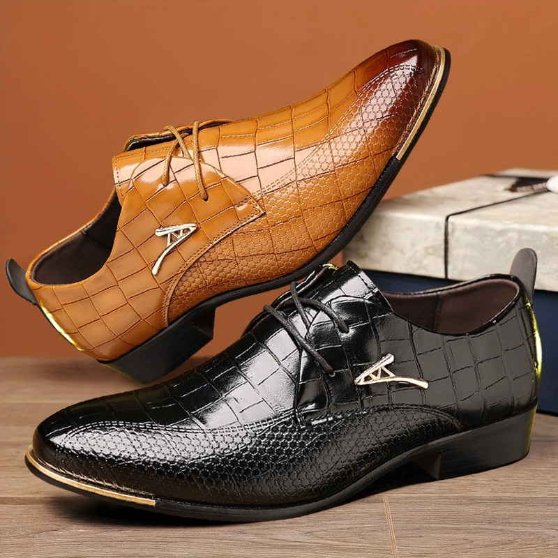 Fashion PU Leather Shoes Men B - Men'S Shoes For Suits avaliação e preço