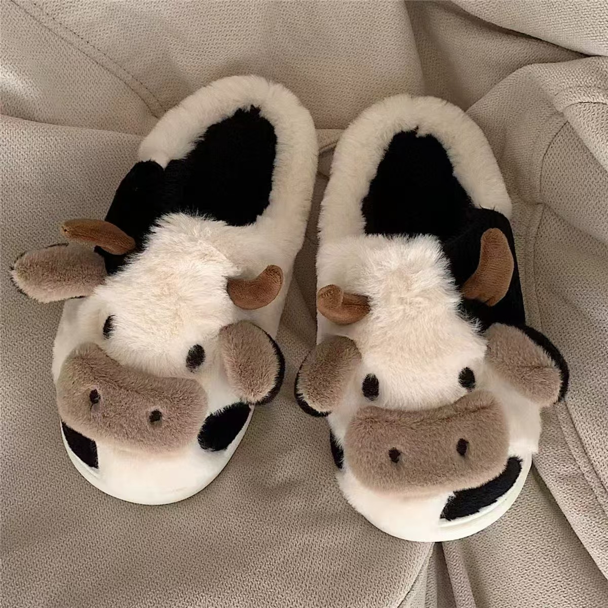 Slippers For Women,Cow Slipper - Men'S Shoes Slip On avaliação e preço