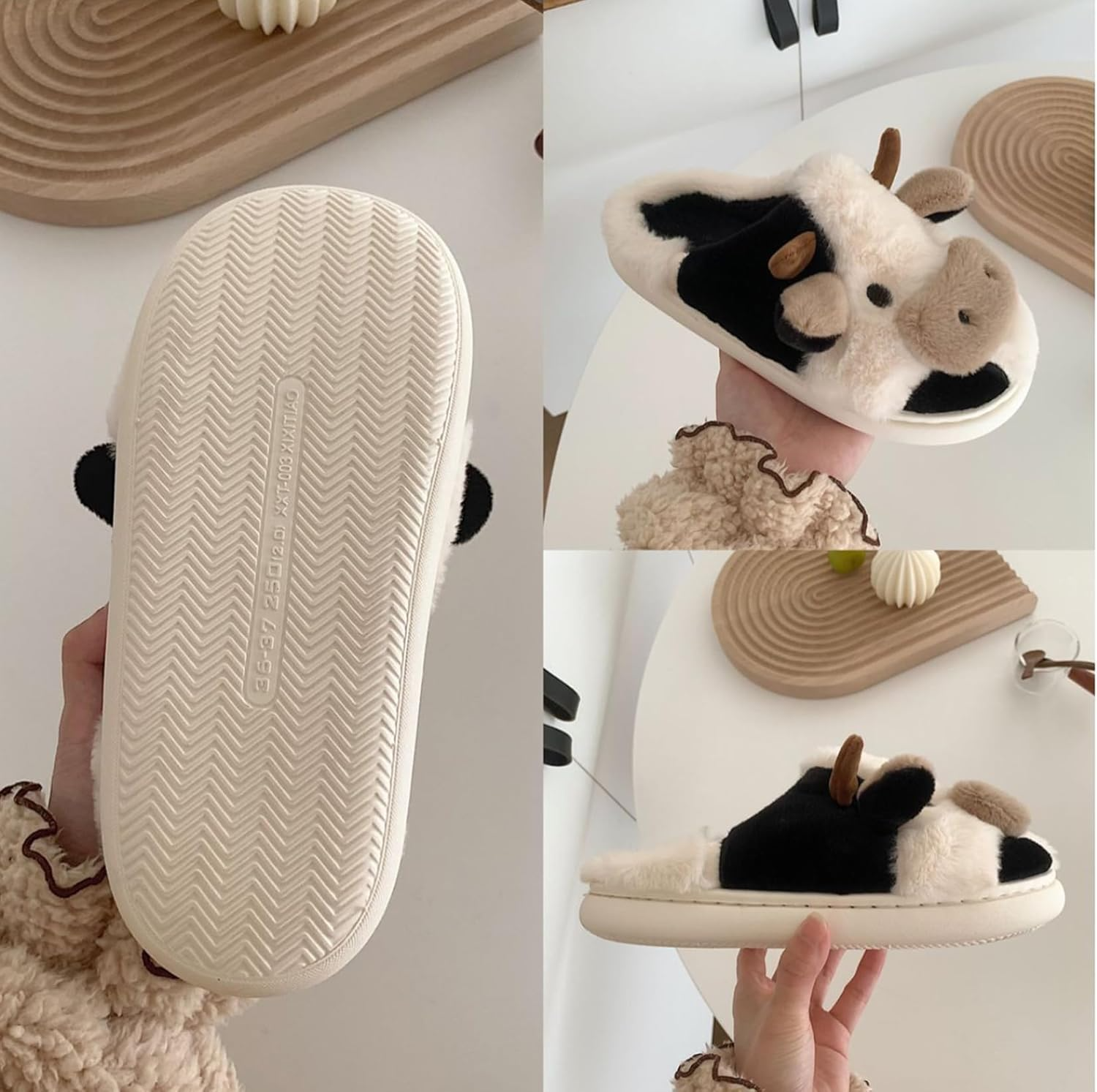 Slippers For Women,Cow Slipper - Men'S Shoes Slip On avaliação e preço