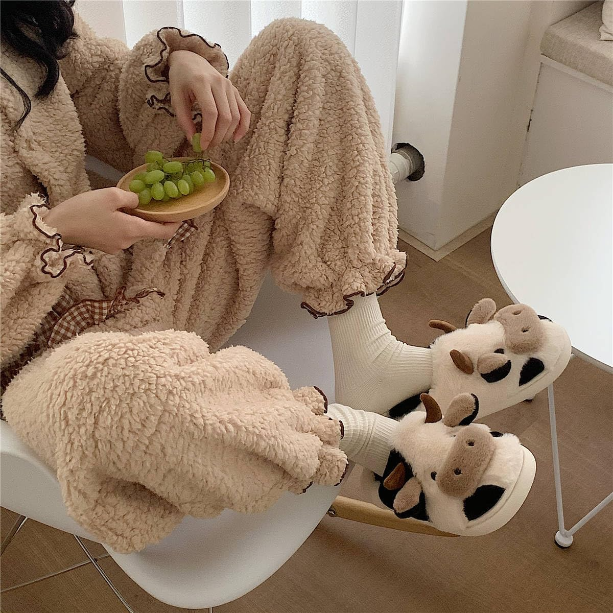 Slippers For Women,Cow Slipper - Men'S Shoes Slip On avaliação e preço