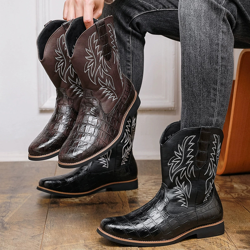 Men's Croc-Embossed Western Co - Men'S Shoes Crocs avaliação e preço
