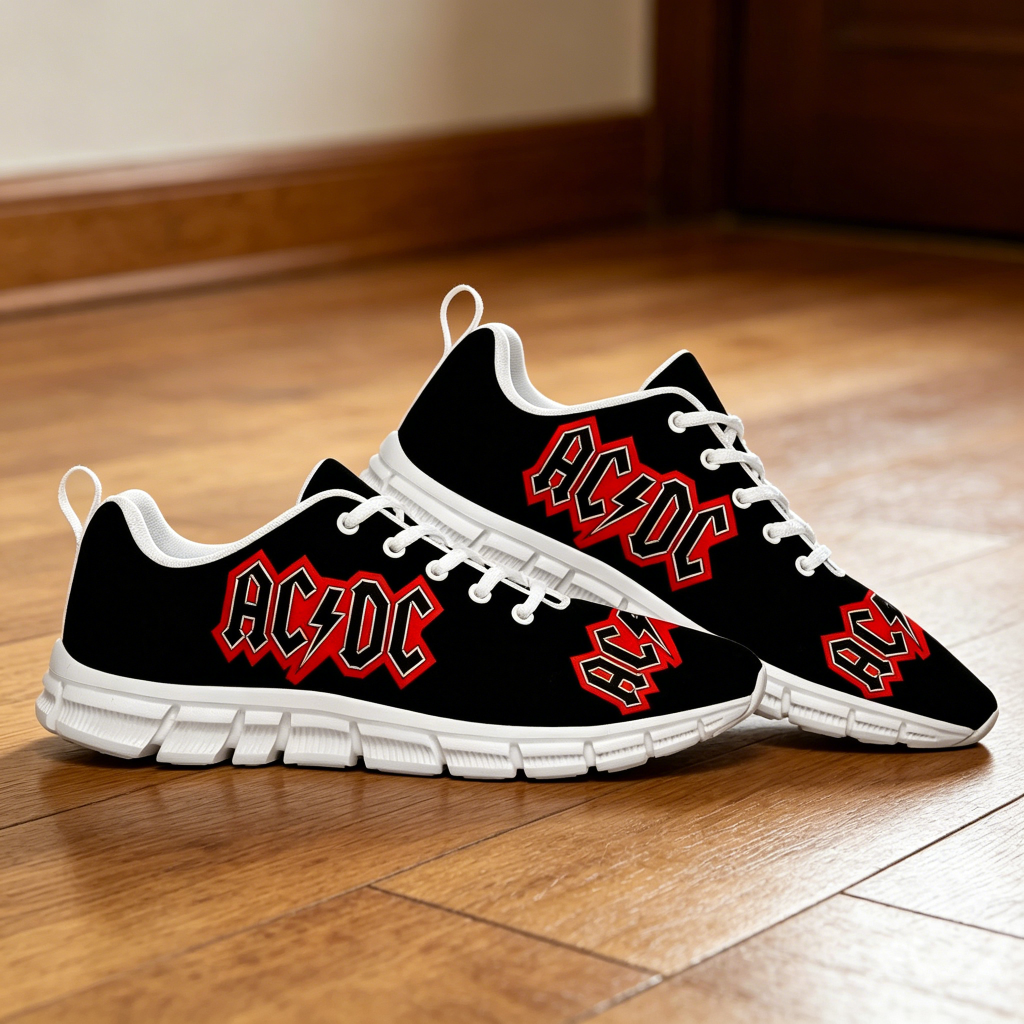 AC/DC Band Logo Print Sneakers - Men'S Shoes Dc avaliação e preço