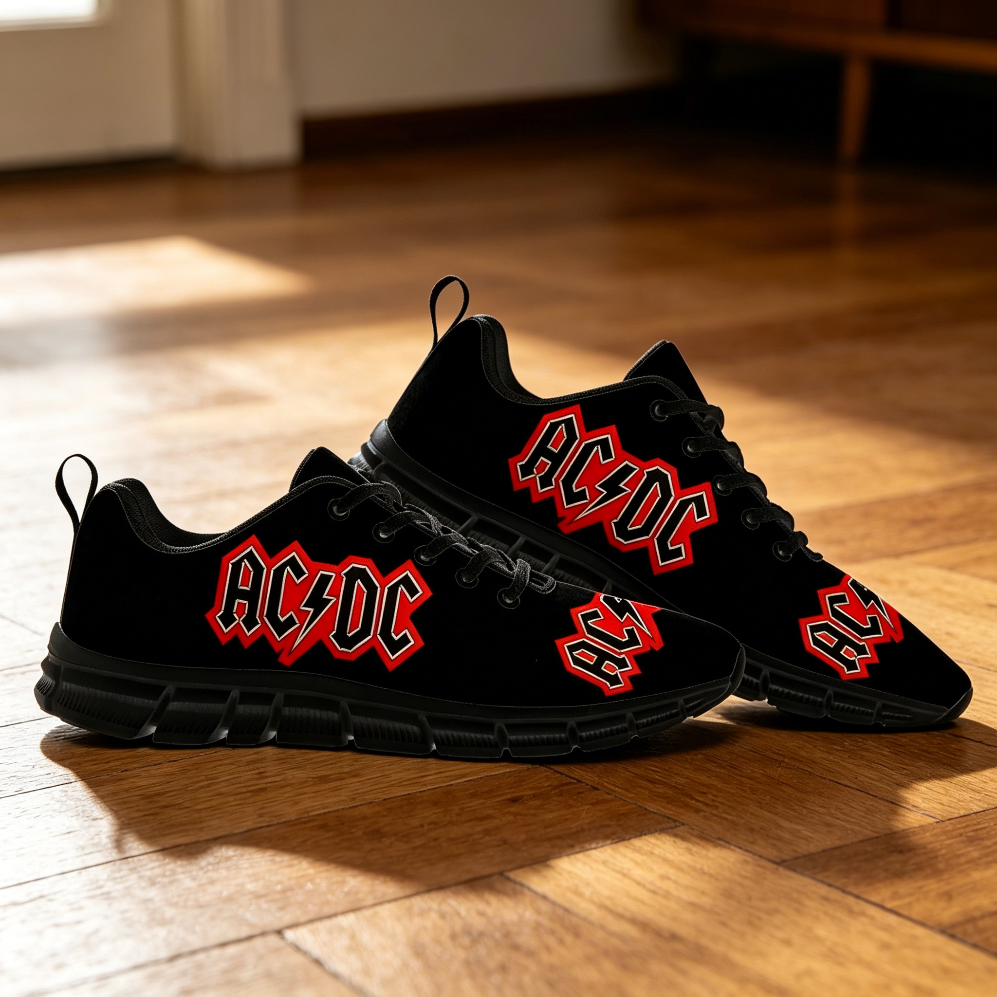 AC/DC Band Logo Print Sneakers - Men'S Shoes Dc avaliação e preço